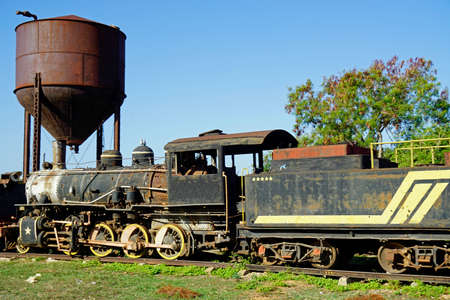 old locomotives and trains in trinidad on cuba