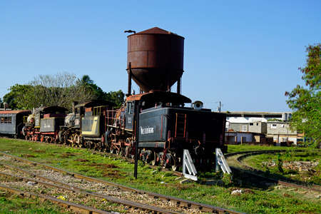old locomotives and trains in trinidad on cuba