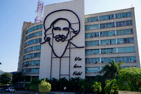 Havana, Cuba, circa May 2022: Ministry of Interior building