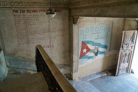 magnificent staircase in havana viejaのeditorial素材