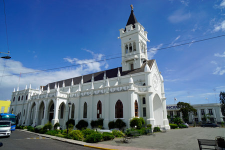 san pedro de macoris, dominican republic, circa september 2022- old church in the city centerのeditorial素材
