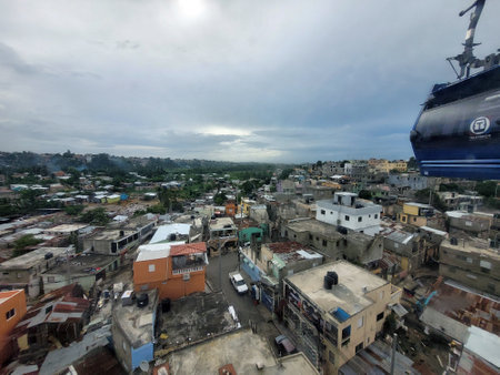Santo Domingo, Dominican Republic, circa September 2022 - poverty in the suburbs of the dominican Capitolのeditorial素材
