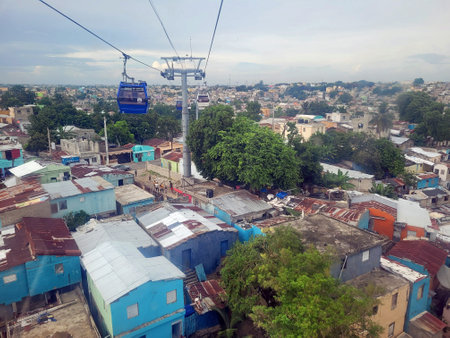 Santo Domingo, Dominican Republic, circa September 2022 - poverty in the suburbs of the dominican Capitolのeditorial素材