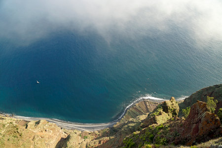 scenic viewpoint cabo girao on madeira islandの写真素材