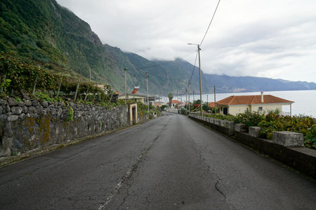 street scene on the island of madeiraの写真素材