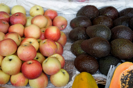 fresh fruit on the famous farmers market of madeira in funchal