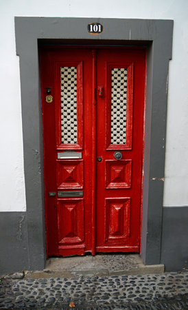 Funchal, Madeira Portugal, circa october 2022: colorful painting and artwork in santa maria streetのeditorial素材