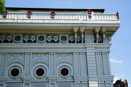 old traditional buildings in the city center of manilaの写真素材