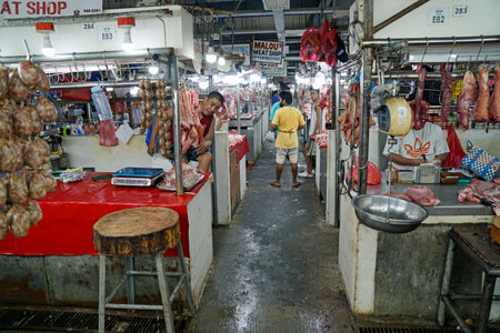 Manila, Philippines, circa march 2023 . local food market in manilaのeditorial素材