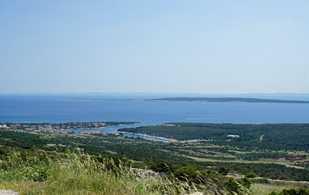 coastal labdscape in dalmatia in croatiaの写真素材