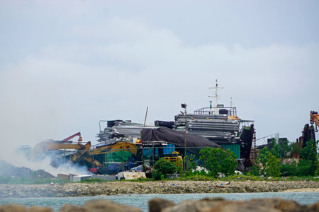 Shipyard on Gulhi Island in the Maldives