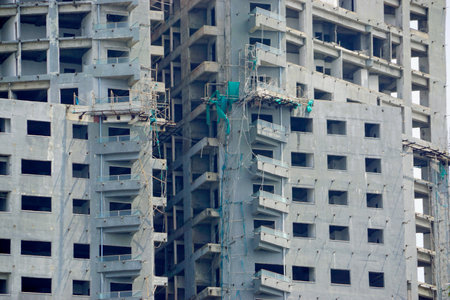 New modern buildings in Colombo, Sri Lankaの写真素材