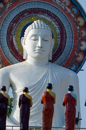 Scenic Buddhist Temple in Colombo, Sri Lankaの写真素材