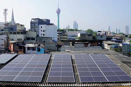 Solar panels on a roof