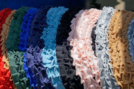 dormats on a market in Sri Lankaの写真素材