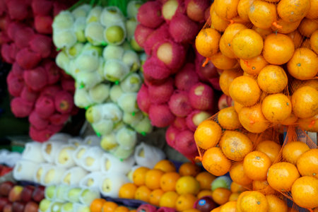 fresh fruits at a farmers market in colombo