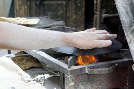 bakery at the dharavi slum in mumbai in indiaの写真素材