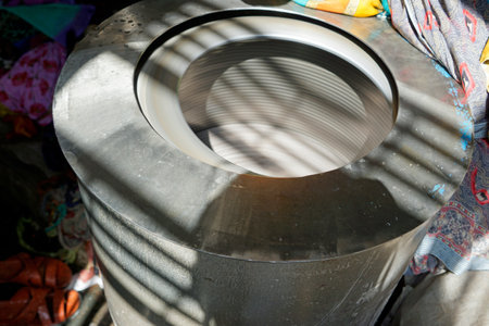 laundry area at the dhobi ghat in mumbai in indiaの写真素材