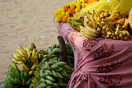 Hindu Banana Festival at Baga Beach in Goaの写真素材