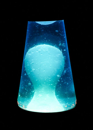 Lava Lamp on dark backgroundのeditorial素材