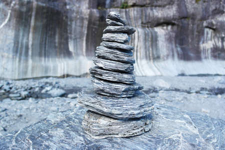 Stone on sea shore closeupの写真素材