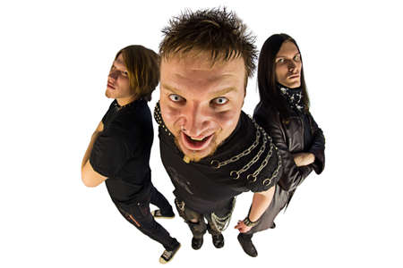 Metal band in black - isolated fisheye photo