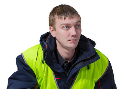Young worker from the construction - isolated portrait