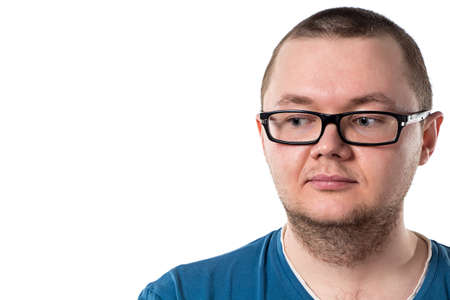 Man in glasses looking back 