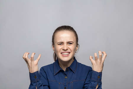 Portrait of stressed woman