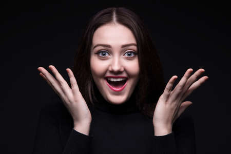 Portrait of happy smiling womanの写真素材