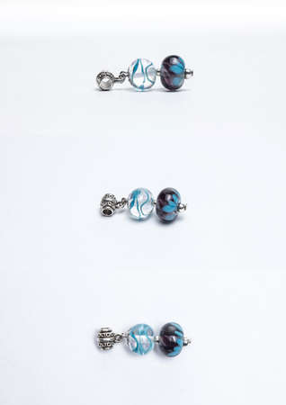 Handmade multicolored glass beads