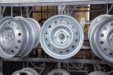 Drying of metal auto detailsの写真素材