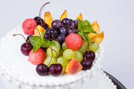 Decoration fruits sweet cakeの写真素材