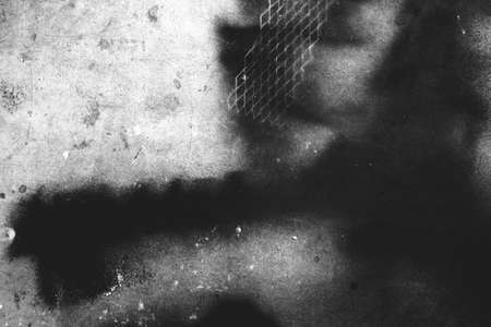 Old scratched surface texture in black and white colorsの写真素材