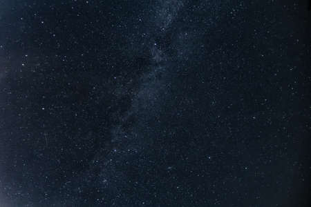 Photo of nightly blue sky with stars in the summerの写真素材