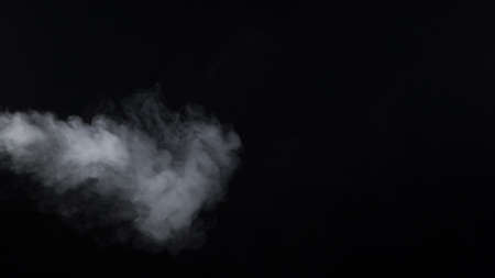 Video of cloudy smoke of cigarette on black background