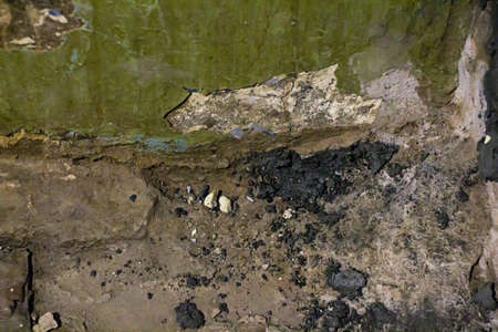 Image of old wall with broken surface