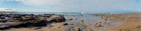 panoramic beach sceneの写真素材