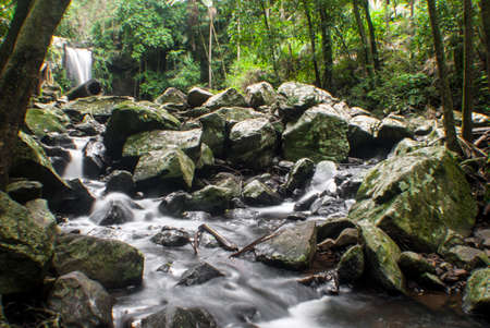 Waterfall in deep rain forest at Phu Soi Dao National Park, Thailand