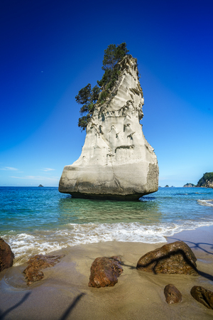 mighty sandstone monolith,cathedral cove,coromandel peninsula,new zealand mighty sandstone monolith,cathedral cove,coromandel peninsula,new zealand