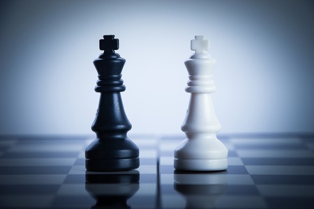 Chess strategy concept is on the chess board.の写真素材