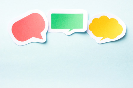 Collection of blank speech bubbles for your edit.の写真素材
