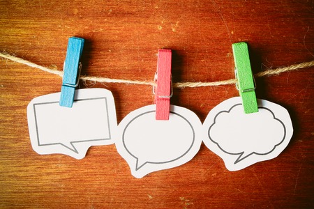 Collection of blank speech bubbles for your edit.の写真素材