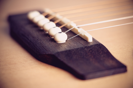 Closeup shot photo of the acoustic guitar.の写真素材