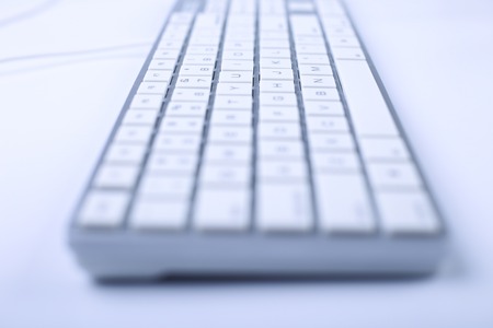 Closeup picture of keyboard of a modern computer.