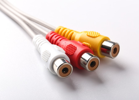 AV cables is isolated on white background.の写真素材