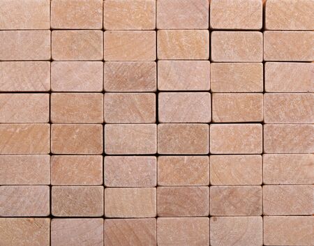 Closeup shot background of some wooden blocks.