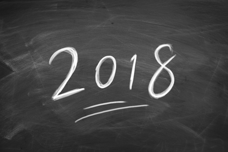 Concept of new year 2018 ahead for background used.の写真素材