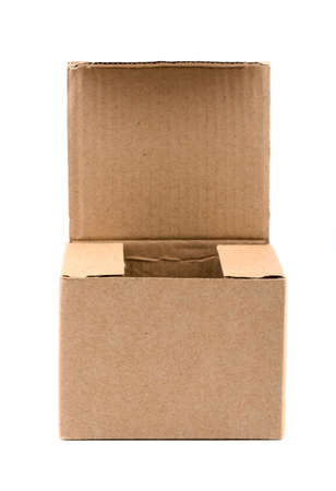 Cardboard Box isolated on white background.