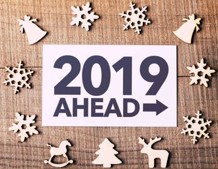 Year 2019 Ahead Concept Sign with beautiful background.の写真素材
